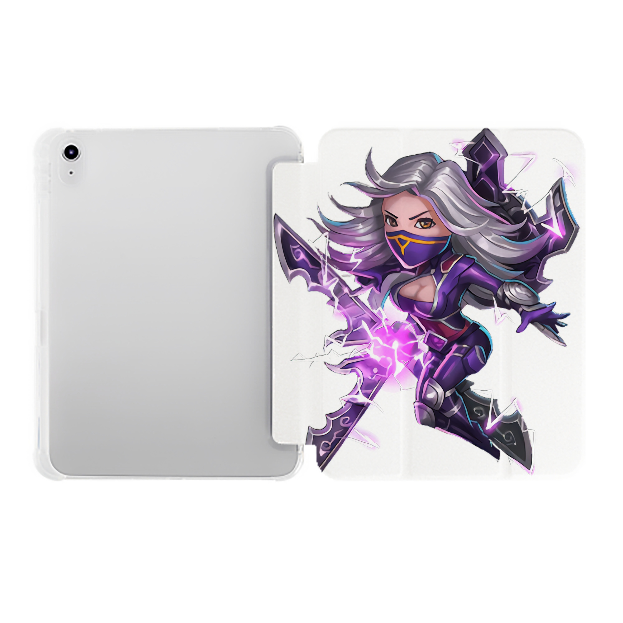（画像用） リーグ・オブ・レジェンド League of Legends LOL IPad ケース ペン収納付き 三つ折りスタンド PUレザー×シリコン 対応機種9.5/10.5/10.9インチ